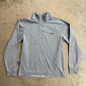 Lowe Alpine Quarter Zip Sweatshirt Large Made in Canada Gray